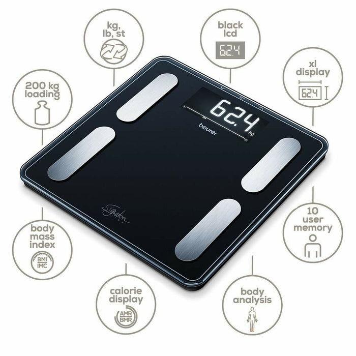 Електронен кантар за баня Beurer BF400 NEGRO