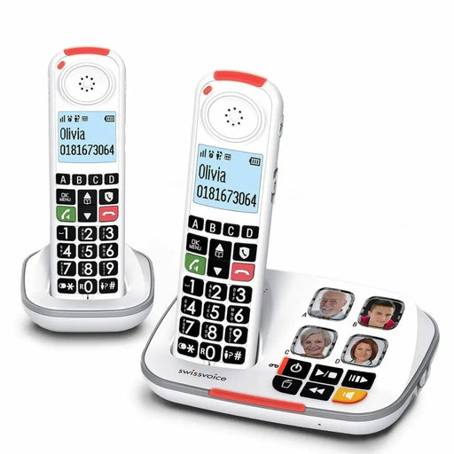Безжичен телефон Swiss Voice Xtra 2355 Duo Бял
