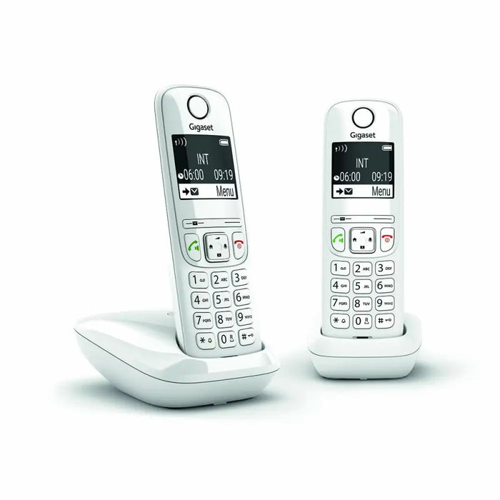 Безжичен телефон Gigaset AS690 Duo Бял