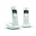 Безжичен телефон Gigaset AS690 Duo Бял