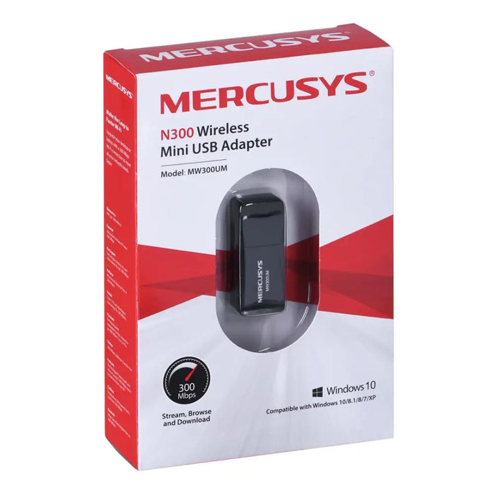 Безжичен мини USB адаптер Mercusys N300
