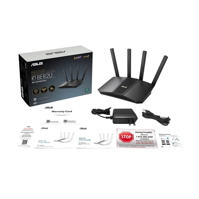 Безжичен рутер ASUS RT-BE82U BE6500 2.5 Gigabit Ethernet