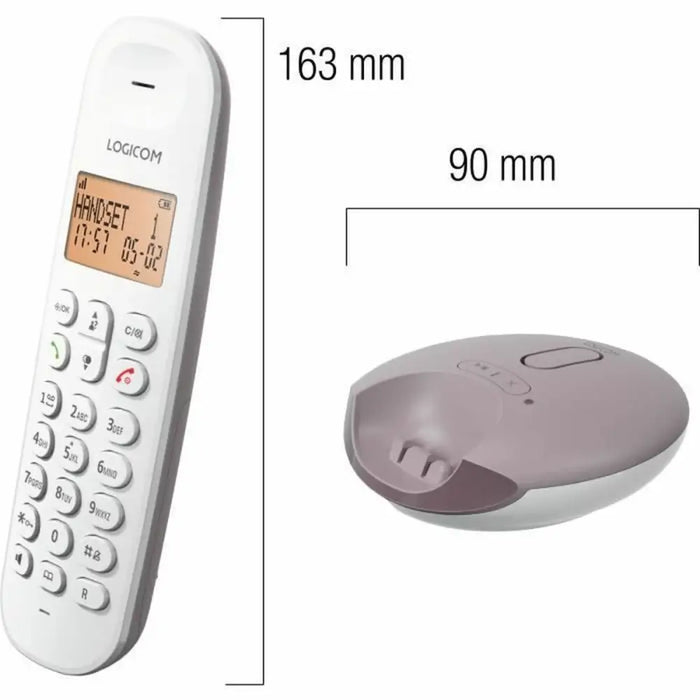 Безжичен телефон Logicom ILOA 155T SOLO Кафяв Сив Тъмнокафяв