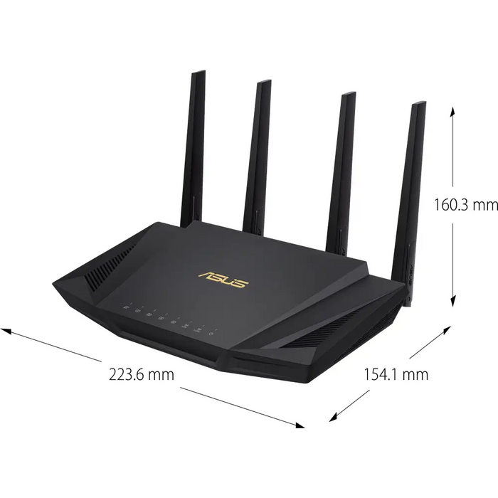 Безжичен рутер ASUS RT-AX58U V2 AX3000 Dual Band WiFi 6