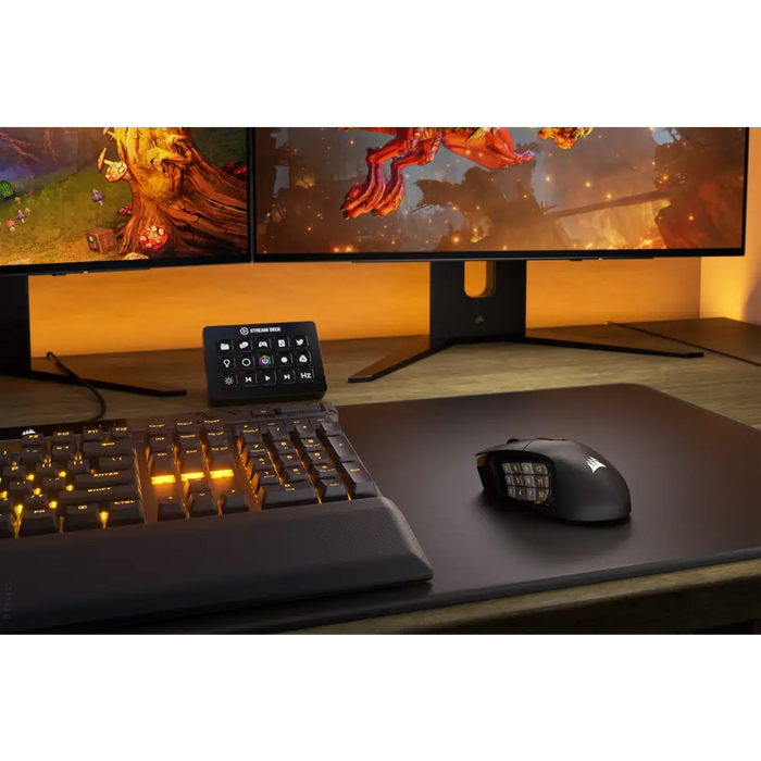 Безжична блутут мишка Corsair SCIMITAR ELITE RGB Черен