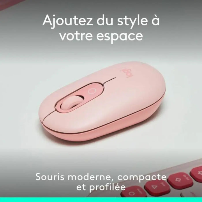 Безжична блутут мишка Logitech Pop Розов