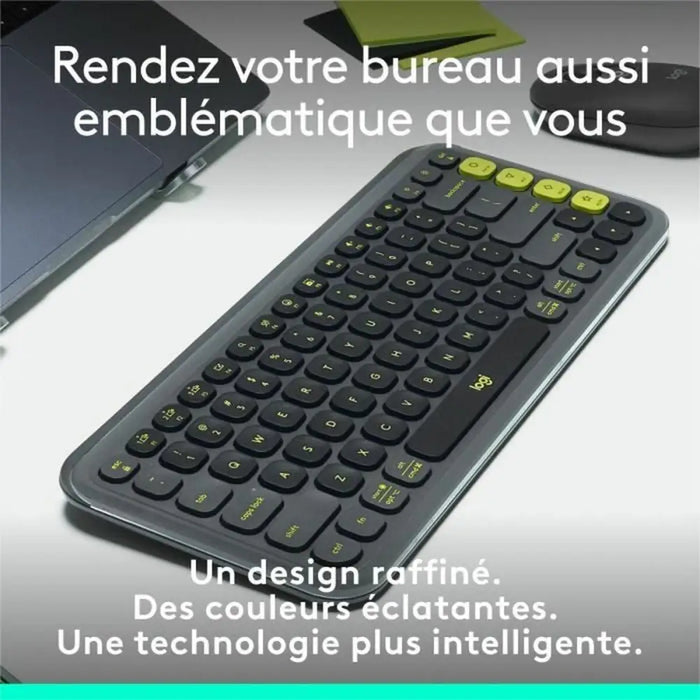 Безжична клавиатура Logitech Pop Icon Keys Тъмно сив AZERTY