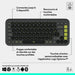 Безжична клавиатура Logitech Pop Icon Keys Тъмно сив AZERTY