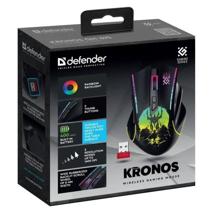 БЕЗЖИЧНА МИШКА DEFENDER KRONOS GM-695 RF 1600DPI 7P