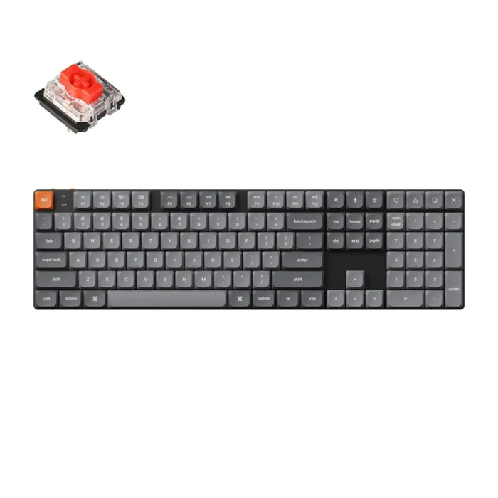 Безжична нископрофилна клавиатура Keychron K5 Max RGB Red