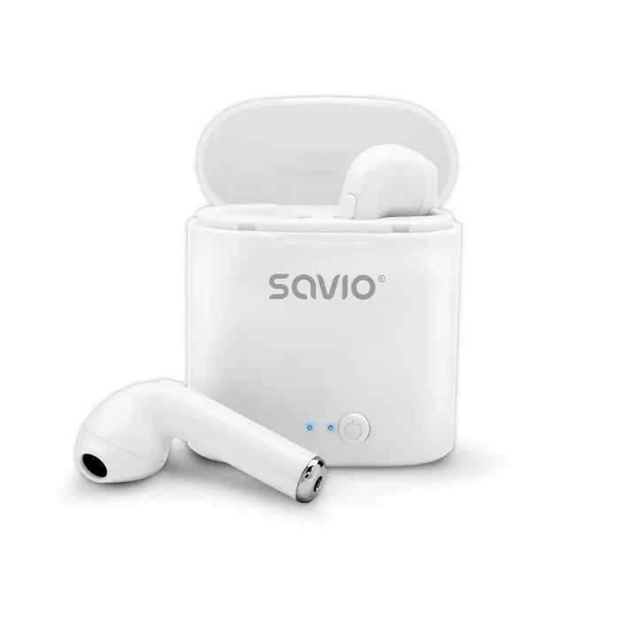Безжични Bluetooth слушалки Savio TWS-01 бели