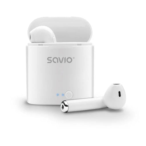 Безжични Bluetooth слушалки Savio TWS-01 бели