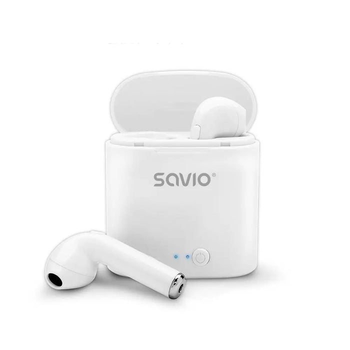 Безжични Bluetooth слушалки Savio TWS-01 бели