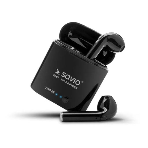 Безжични Bluetooth слушалки Savio TWS-02 черни