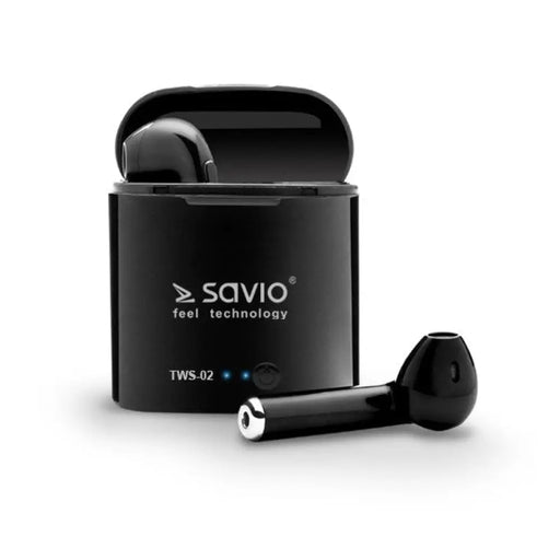 Безжични Bluetooth слушалки Savio TWS-02 черни