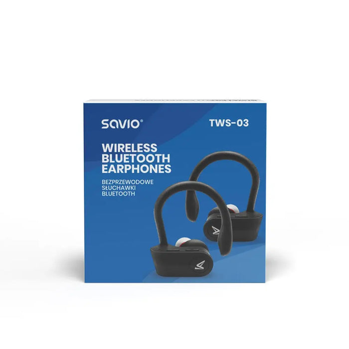Безжични Bluetooth слушалки Savio TWS-03 черни