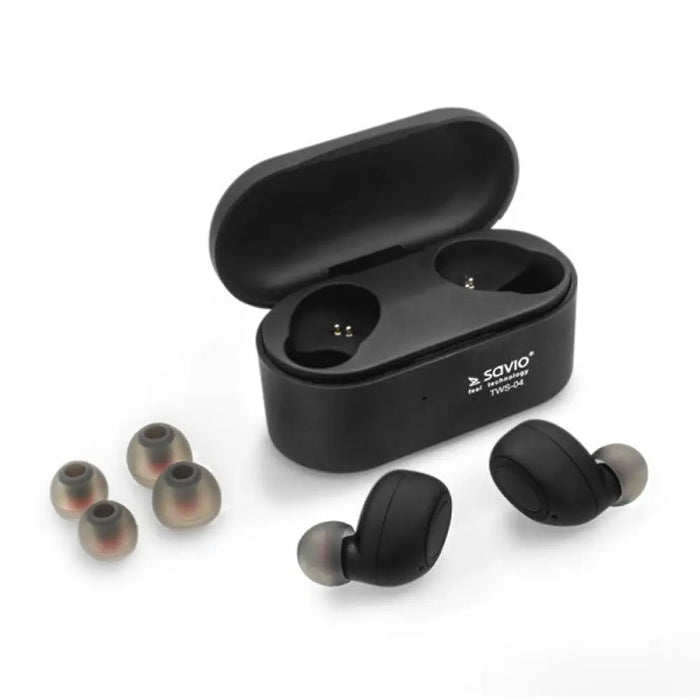 Безжични Bluetooth слушалки Savio TWS-04 черни графитни