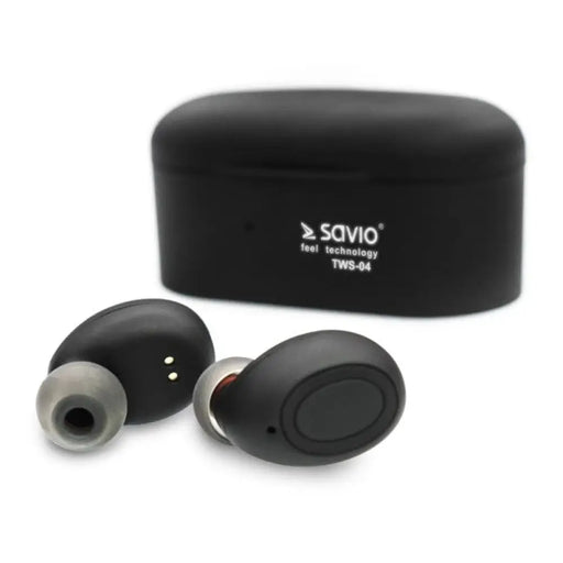 Безжични Bluetooth слушалки Savio TWS-04 черни графитни