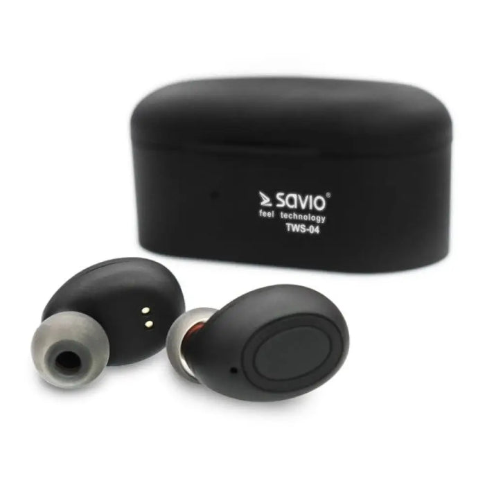 Безжични Bluetooth слушалки Savio TWS-04 черни графитни