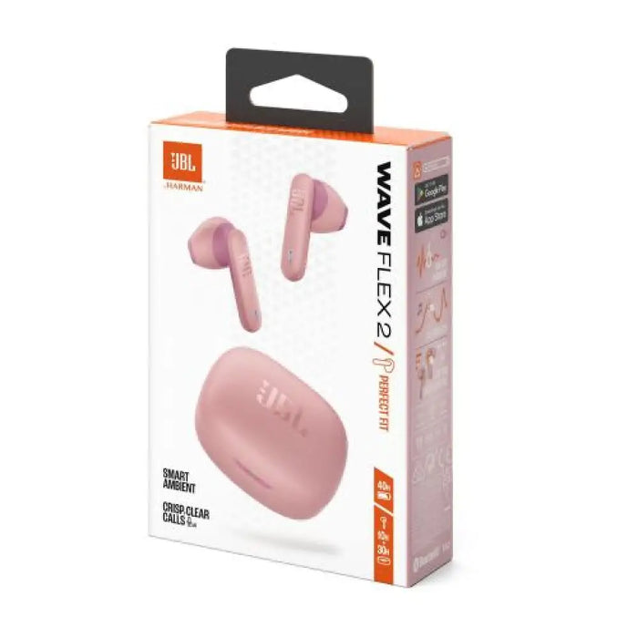 Безжични слушалки JBL Wave Flex 2 TWS Bluetooth 5.3 розови