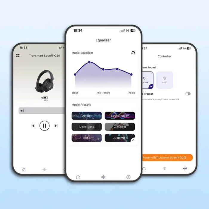 Безжични слушалки Tronsmart SOUNFII Q20S Hybrid ANC