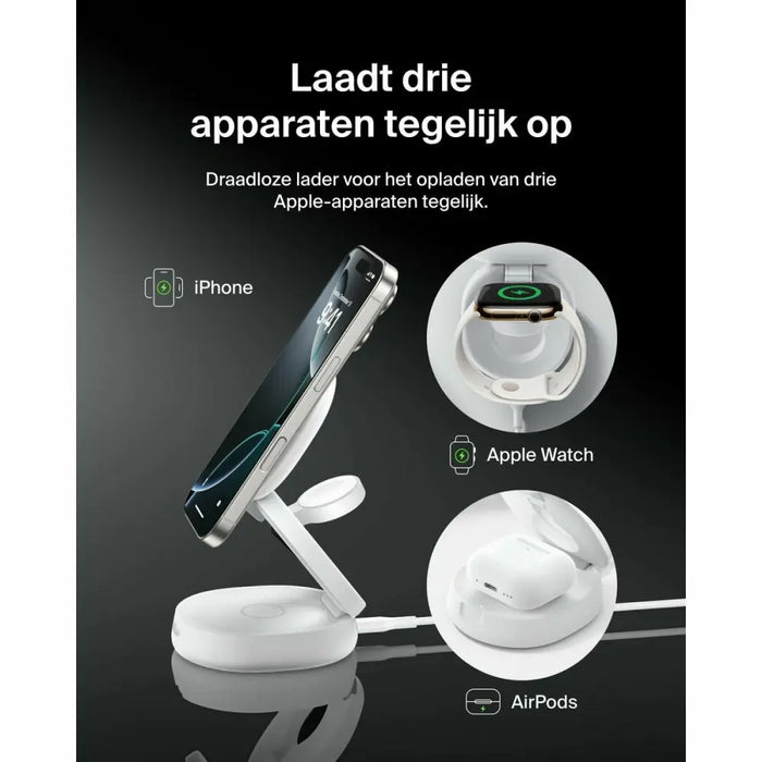 Безжично зарядно Belkin WIZ034KQWH Бял