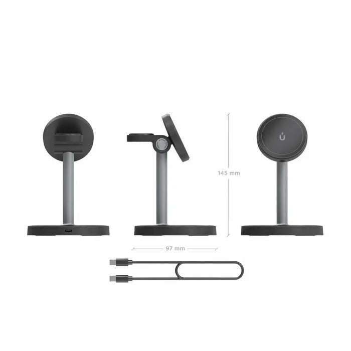 Безжично зарядно Aisens ASCH-15W3WC066-BK Черен 15 W