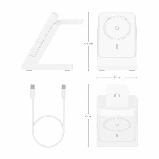 Безжично зарядно Aisens ASCH-15W4WC063-W Бял 15 W