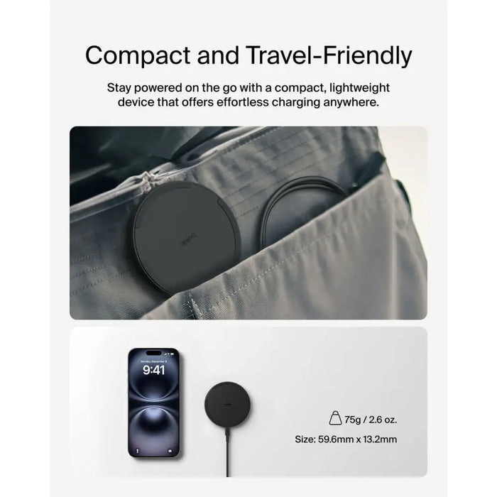 Безжично зарядно Belkin WIA012HQBK Черен 15 W