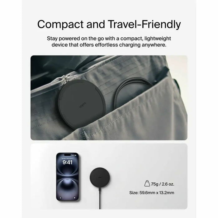 Безжично зарядно Belkin WIA012HQBK Черен 15 W