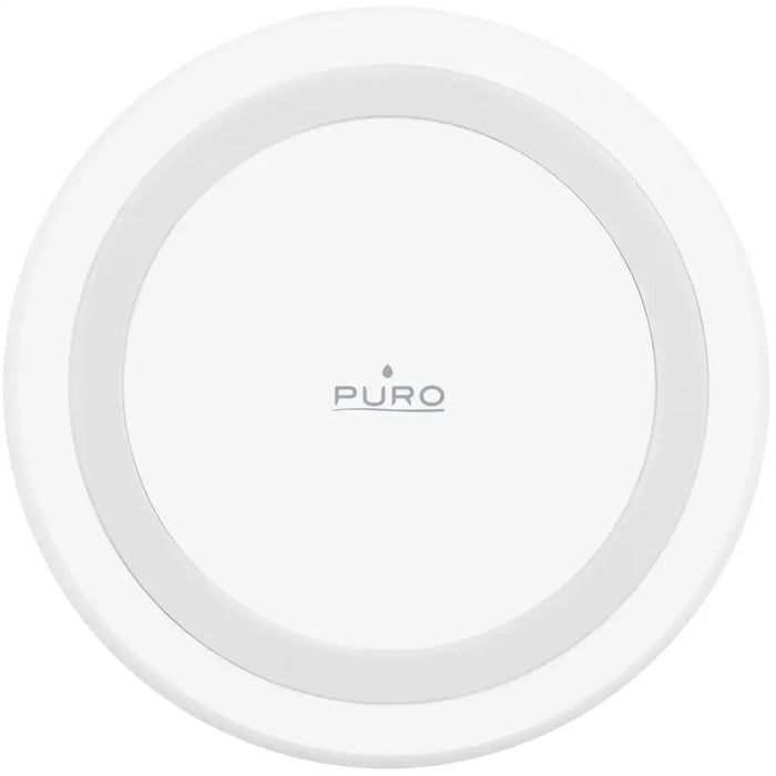 Безжично зарядно Puro за Android iPhone - бяло