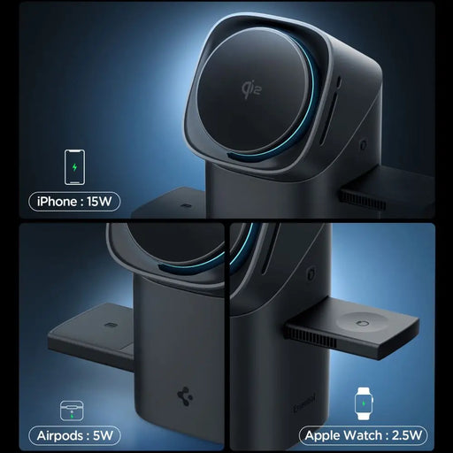 Безжично зарядно устройство Spigen Essential EF223MS 3 в 1