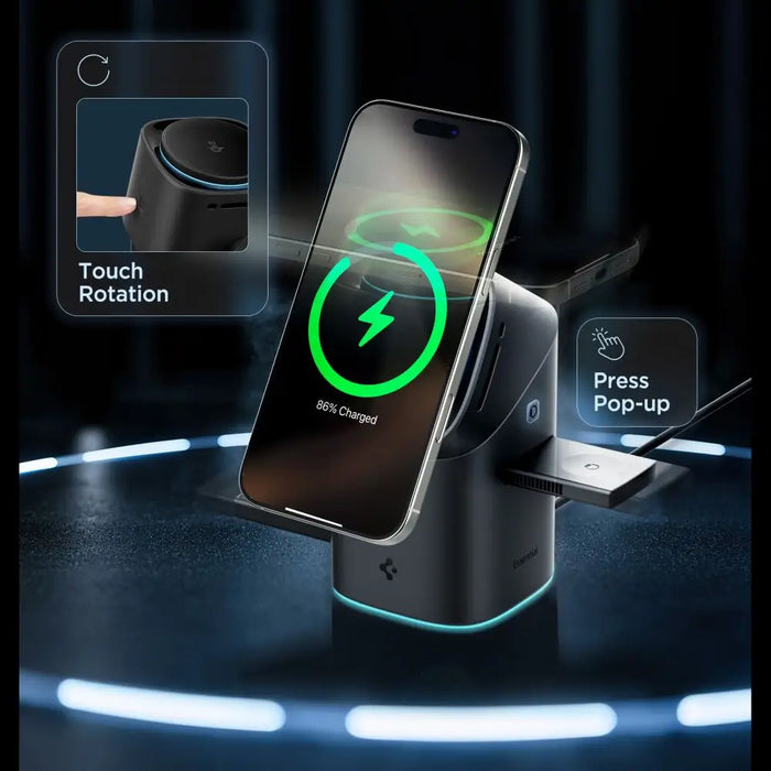 Безжично зарядно устройство Spigen Essential EF223MS 3 в 1