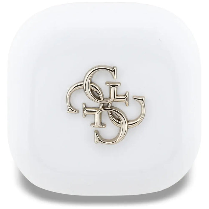 Безжични слушалки Guess 4G Metal Logo TWS - бели