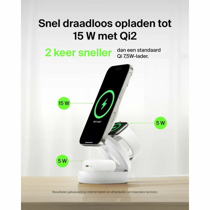 Безжично зарядно Belkin WIZ034KQWH Бял