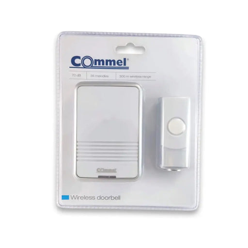 БЕЗЖИЧЕН ЗВЪНЕЦ БЯЛ LED 300М COMMEL