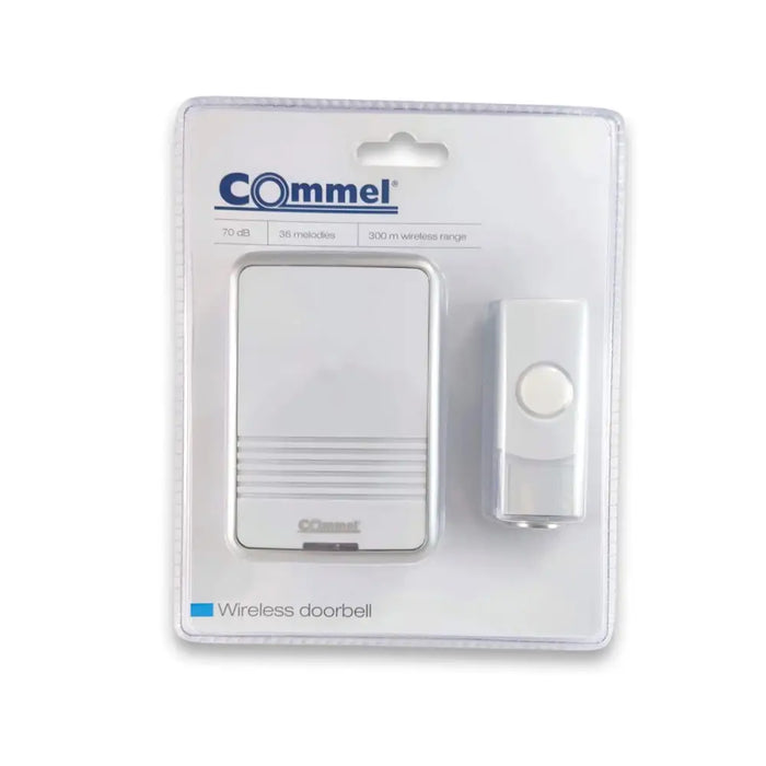 БЕЗЖИЧЕН ЗВЪНЕЦ БЯЛ LED 300М COMMEL