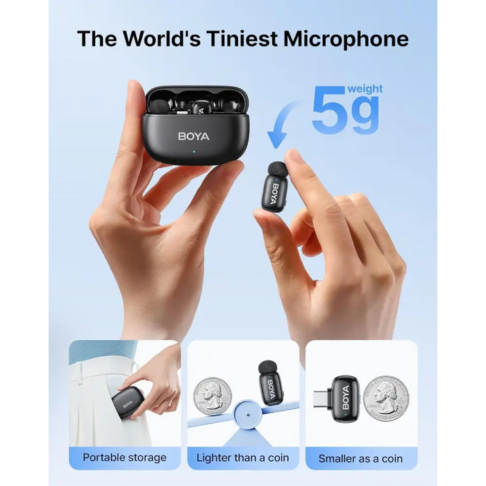 Безжична микрофонна система BOYA Mini 2-02 с USB-C