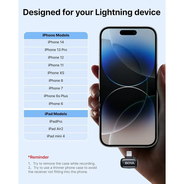 Безжична микрофонна система BOYA Mini 2-03 с Lightning