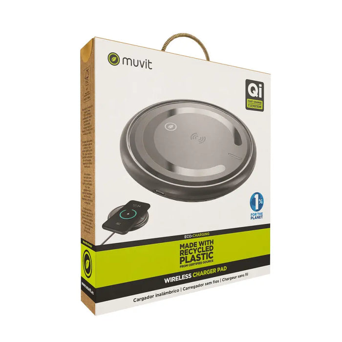 Безжично зарядно Muvit for Change W114-R BLACK Черен