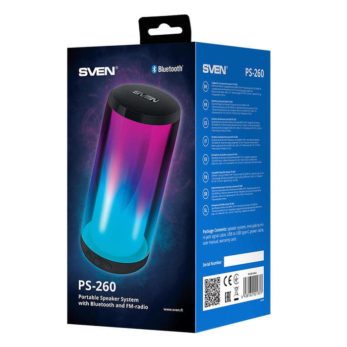 Безжична колонка SVEN PS-260 10W Bluetooth 2000mAh черна