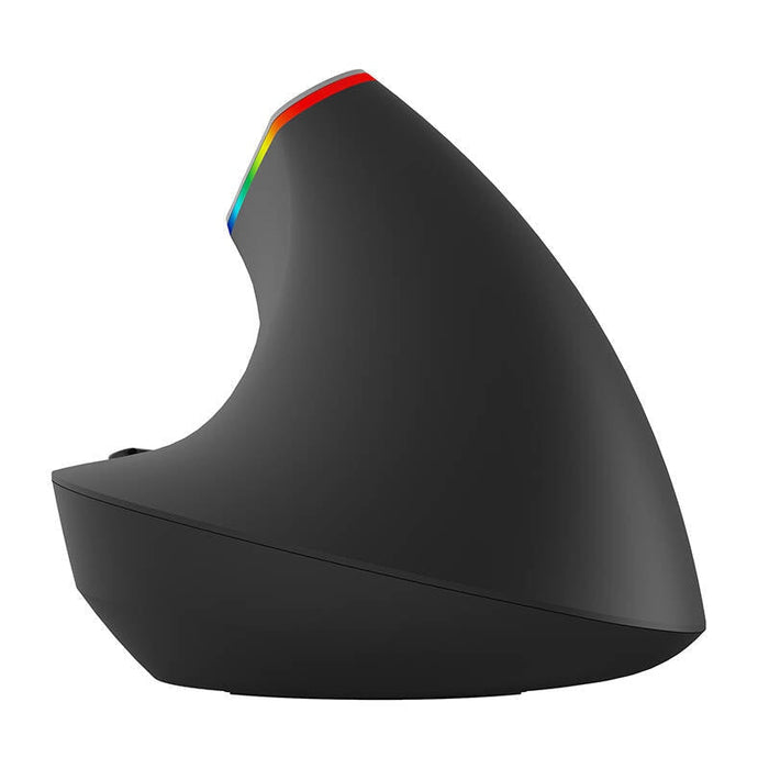 Безжична вертикална мишка Delux M618C 2.4G 1600DPI RGB черна
