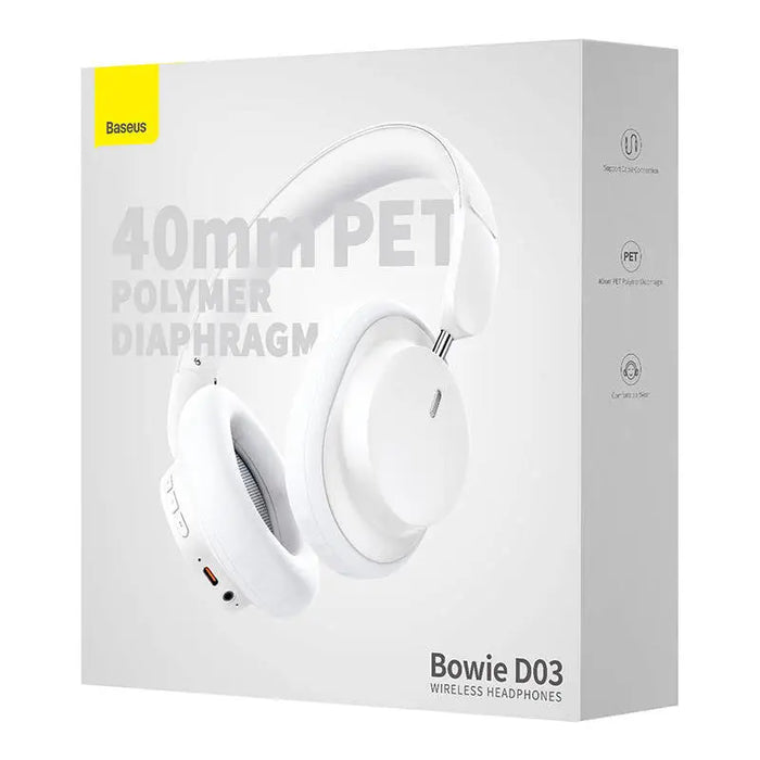 Безжични слушалки Baseus Bowie D03 Bluetooth 5.3 300mAh бели