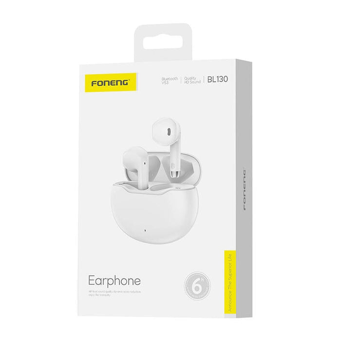 Безжични слушалки Foneng BL130 TWS Bluetooth 5.3 бели