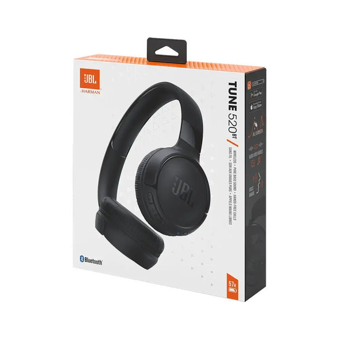 Безжични слушалки JBL Tune 520BT Bluetooth 5.3 черни