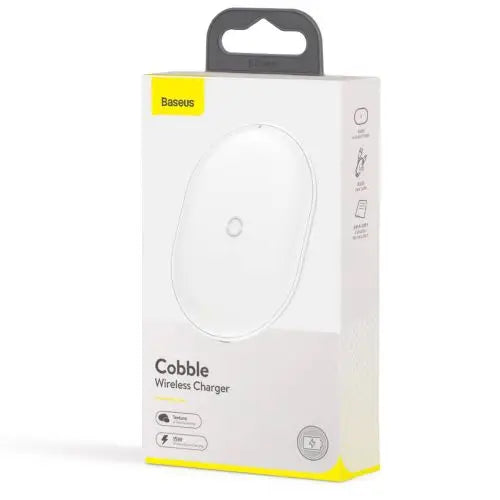 Безжично зарядно устройство Baseus Cobble 15W бяло