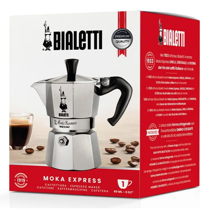 Bialetti Moka Express Moka тенджера 0,06 L Алуминий Черна