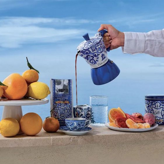 Кафеварка Bialetti Dolce&Gabbana Moka Induction Mediterranean Blue за 6 чаши