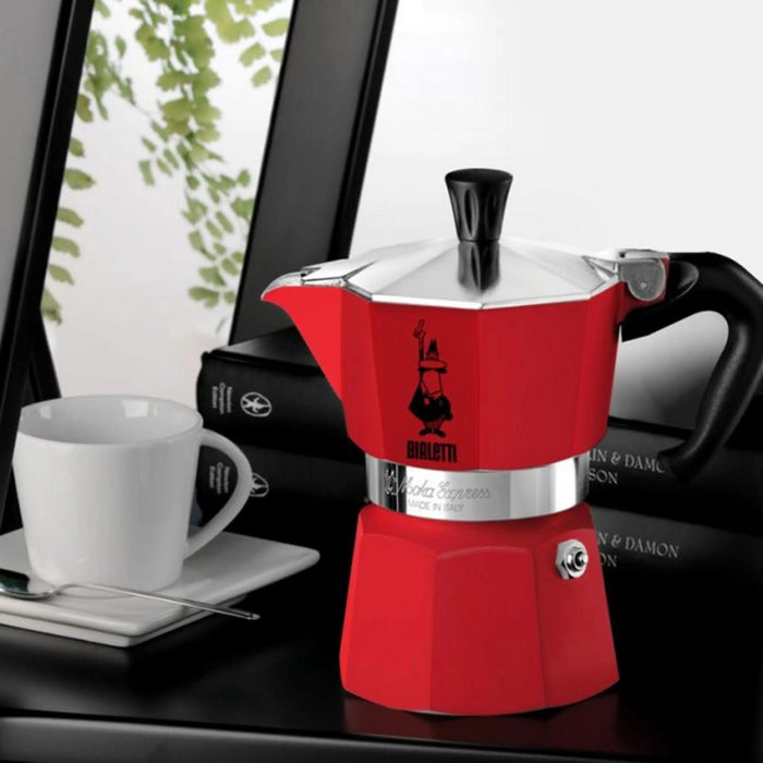 Кафеварка за 3 чаши Moka Express 5466 BIALETTI червена