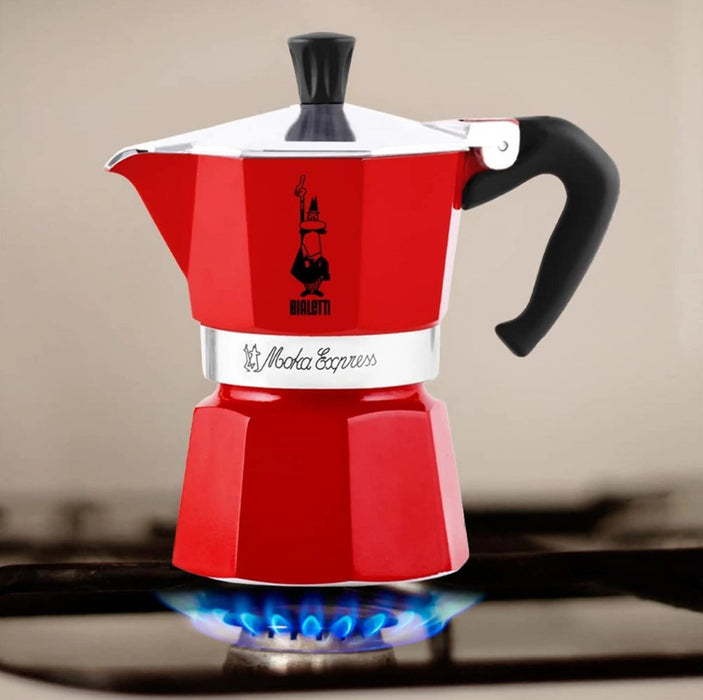 Кафеварка за 3 чаши Moka Express 5466 BIALETTI червена